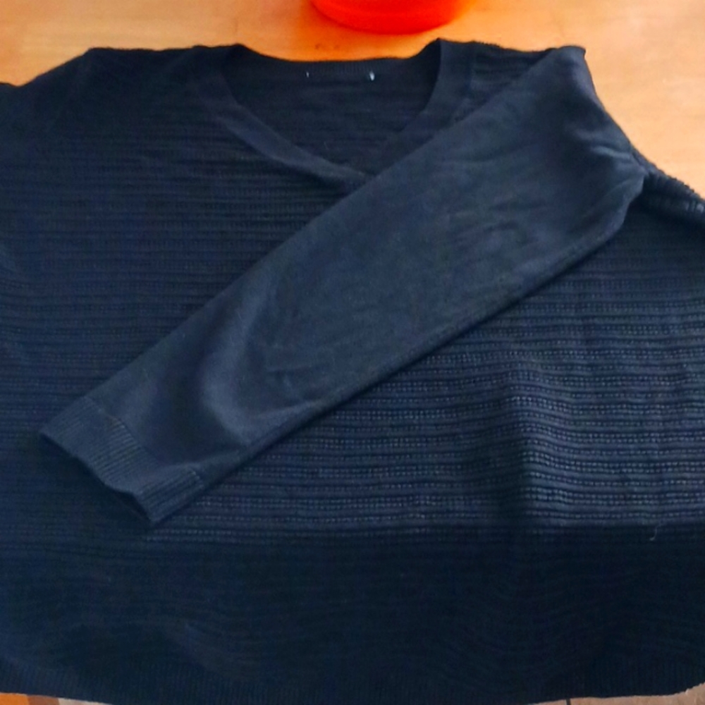 Lightweight black v neck sweater